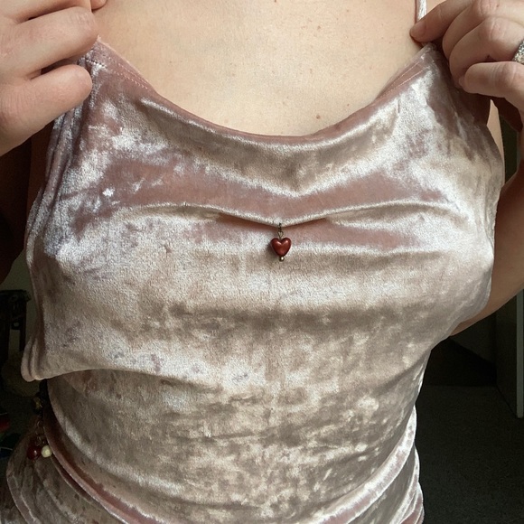 crushed velour slinky dress - Muted Pink and Customized - Picture 4 of 5